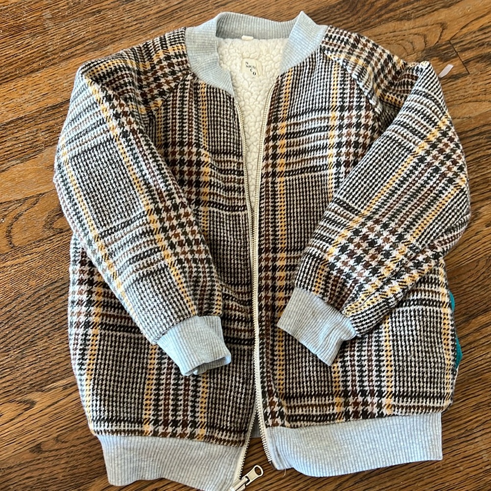 Nico Nico shearling lined plaid jacket